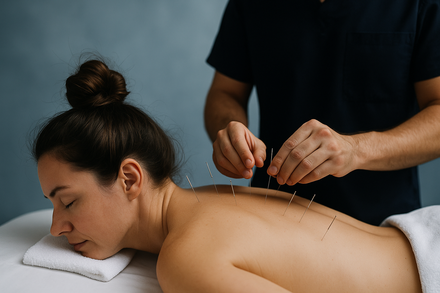 Acupuncture in Medellín - patient receiving fine needles applied with precision
